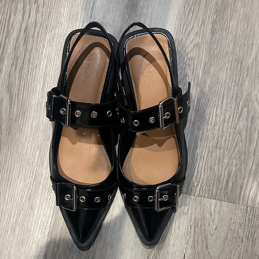 Black Buckle Strap Women's Shoes Size 11
